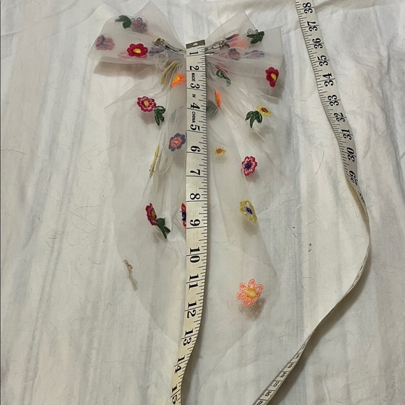 Altar'd State Floral Embroidered Hair Bow - Picture 2 of 3